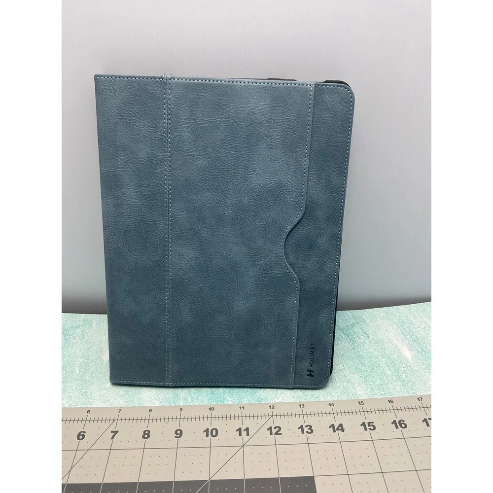 Holimet iPad Air 4th 5th Gen 11 Case Denim Blue Leather Folio Pencil Holder